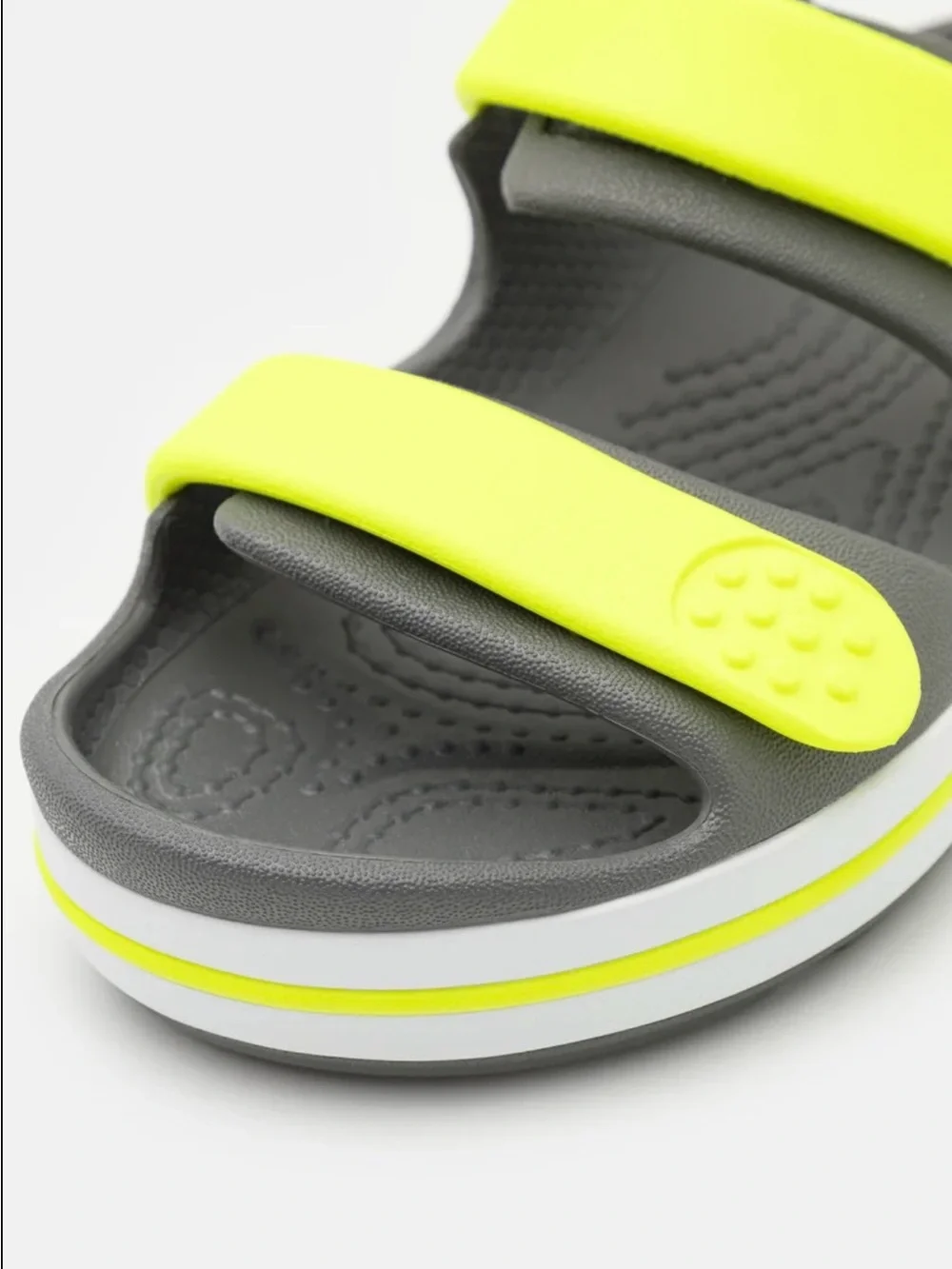 CROCS Unisex Kids CROCband Cruiser Sandal K- Slate Grey- Size J3- NWT
